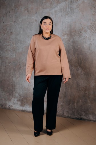 Лонгслив 1269: Цвет светло-коричневый фото: #1