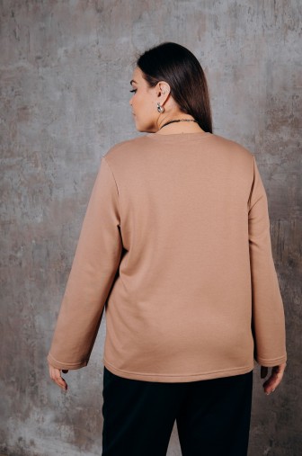 Лонгслив 1269: Цвет светло-коричневый фото: #1