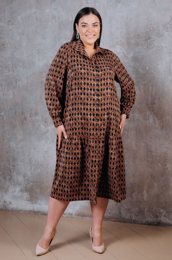 Фото: Платье 1377: Цвет коричневый