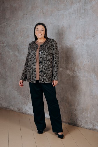 Жакет 1399: Цвет коричневый фото: #1