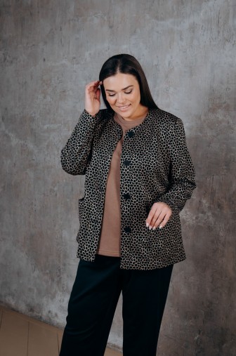 Жакет 1399: Цвет коричневый фото: #1