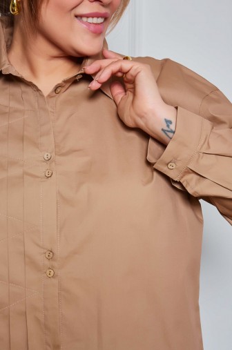 Рубашка 1408: Цвет бежевый фото: #1