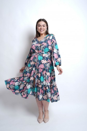 Платье 1427: Цвет темно-синий фото: #1