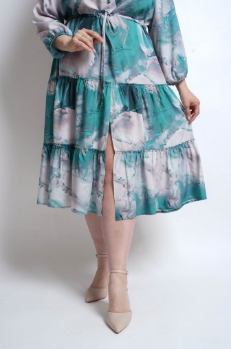 Платье 1427: Цвет темно-зеленый фото: #1