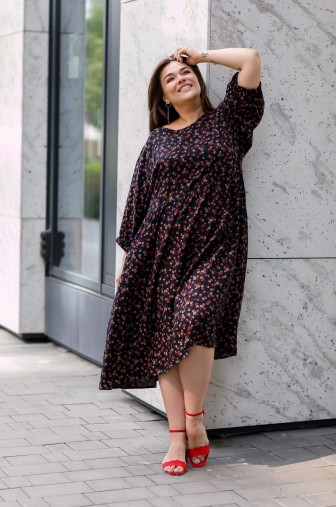 Платье 1439: Цвет темно-синий фото: #1