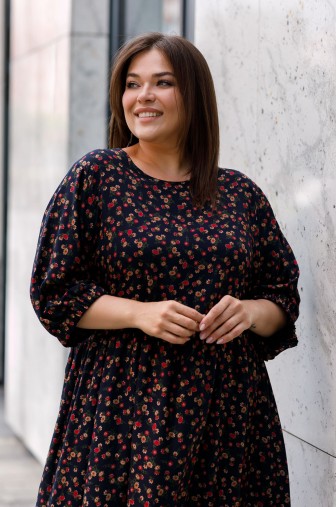 Платье 1439: Цвет темно-синий фото: #1