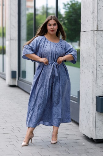 Платье 1426: Цвет серо-голубой фото: #1