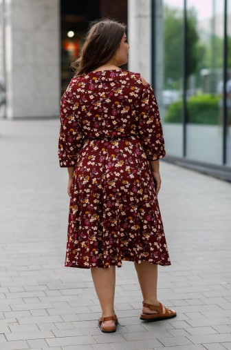 Платье 1413: Цвет бордовый фото: #1