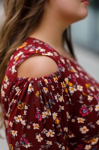 Платье 1413: Цвет бордовый фото: #1