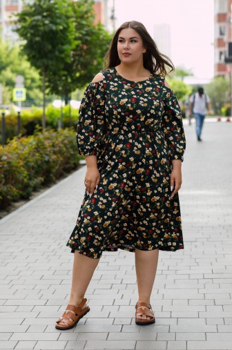 Платье 1413: Цвет зеленый фото: #1