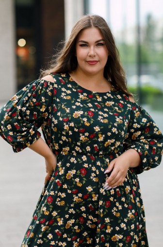 Платье 1413: Цвет зеленый фото: #1