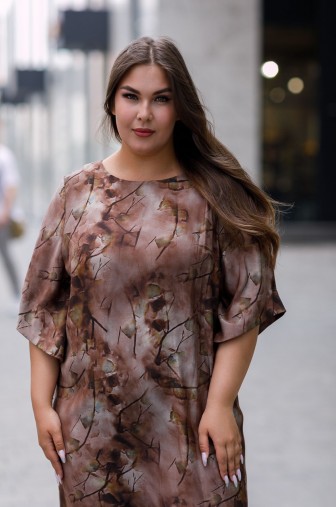 Платье 1443: Цвет коричневый фото: #1