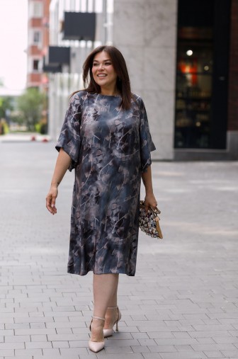 Платье 1443: Цвет серый фото: #1