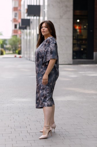 Платье 1443: Цвет серый фото: #1