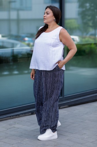 Брюки 1447: Цвет сине-белый фото: #1