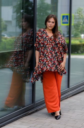 Брюки 1447: Цвет терракотовый фото: #1