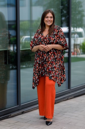 Фото: Брюки 1447: Цвет терракотовый