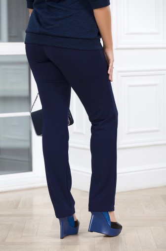 %Брюки «Классик КРЕП». Цвет: синий распродажа% фото: #1