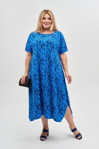 Фото: %Платье 1225: Цвет синий распродажа%