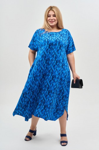 %Платье 1225: Цвет синий распродажа% фото: #1