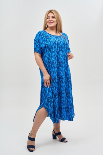 %Платье 1225: Цвет синий распродажа% фото: #1