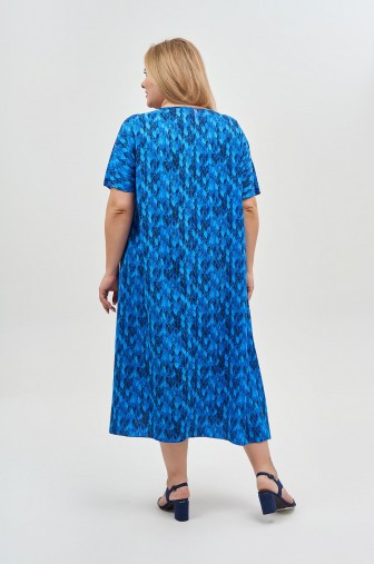 %Платье 1225: Цвет синий распродажа% фото: #1