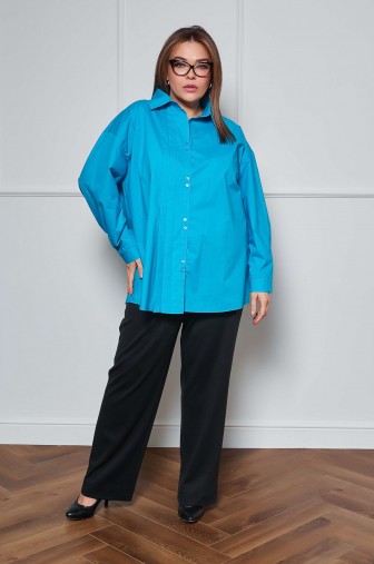 %Рубашка 1408: Цвет бирюзовый распродажа% фото: #1