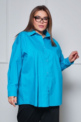 %Рубашка 1408: Цвет бирюзовый распродажа% фото: #1