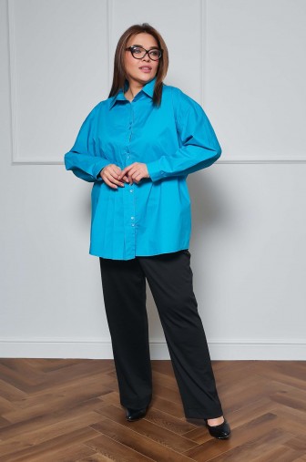 %Рубашка 1408: Цвет бирюзовый распродажа% фото: #1