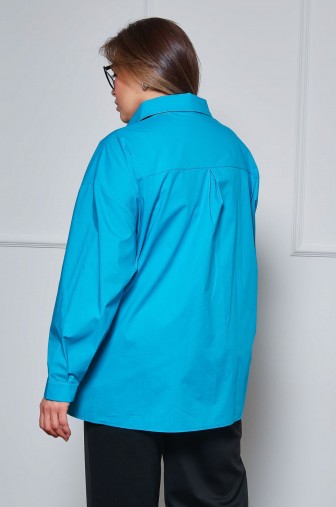 %Рубашка 1408: Цвет бирюзовый распродажа% фото: #1