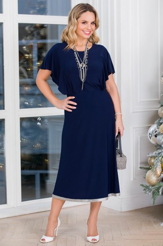 Юбка «Виолетта». Цвет: синий / серебро / золото фото: #1