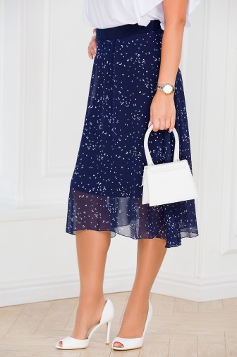 Фото: %Юбка «Золушка ШИФОН». Цвет: синий / белый Цвет:рисочки распродажа%