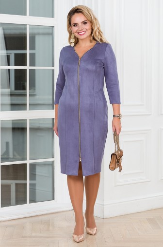 %Платье «Молния». Цвет: серо-голубой распродажа% фото: #1