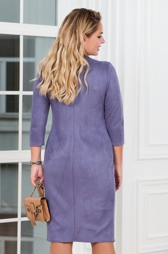 %Платье «Молния». Цвет: серо-голубой распродажа% фото: #1