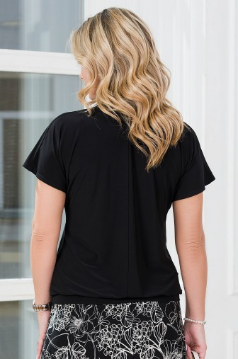 %Блуза «Капелька». Цвет: чёрный распродажа% фото: #1