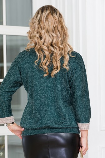 %Джемпер «Грейс». Цвет: зелёный распродажа% фото: #1