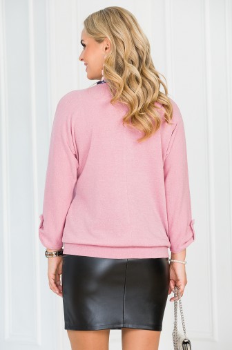 %Джемпер «Ангорка ШИФОН». Цвет: пудровый / синий / серо-фиолетовый распродажа% фото: #1