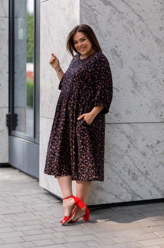 %Платье 1439: Цвет темно-синий распродажа% фото: #1