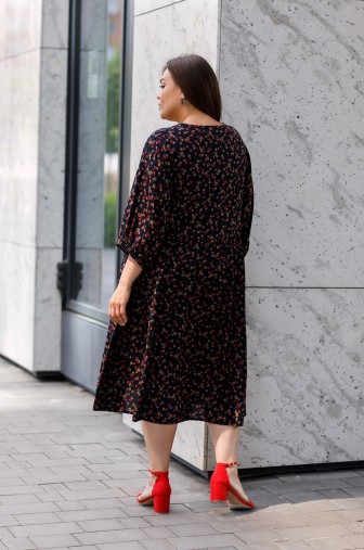 %Платье 1439: Цвет темно-синий распродажа% фото: #1