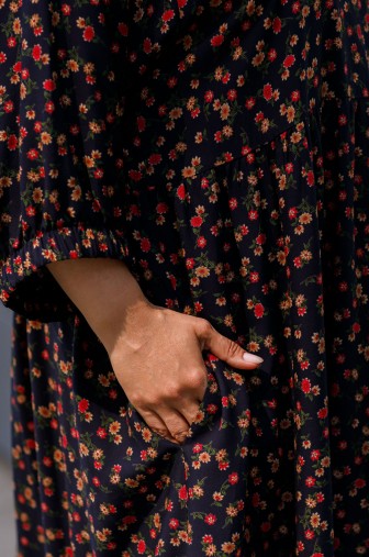 %Платье 1439: Цвет темно-синий распродажа% фото: #1