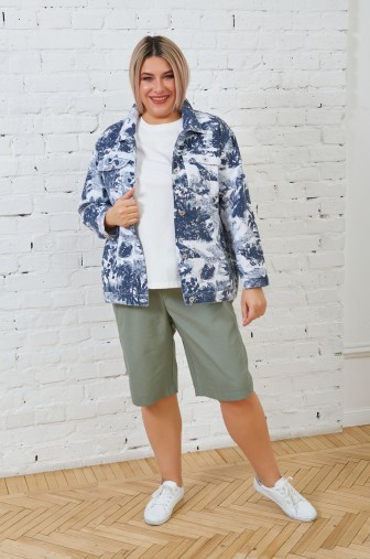 %Куртка 1345: Цвет сине-белый распродажа% фото: #1