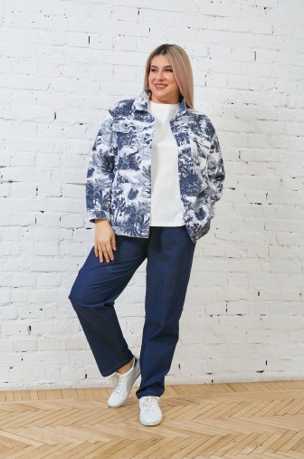 %Куртка 1345: Цвет сине-белый распродажа% фото: #1