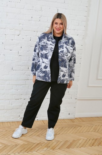 %Куртка 1345: Цвет сине-белый распродажа% фото: #1