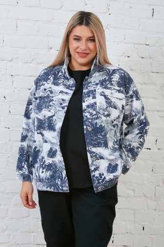 %Куртка 1345: Цвет сине-белый распродажа% фото: #1