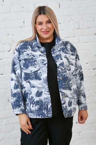 Фото: %Куртка 1345: Цвет сине-белый распродажа%