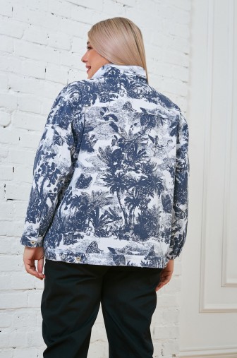 %Куртка 1345: Цвет сине-белый распродажа% фото: #1