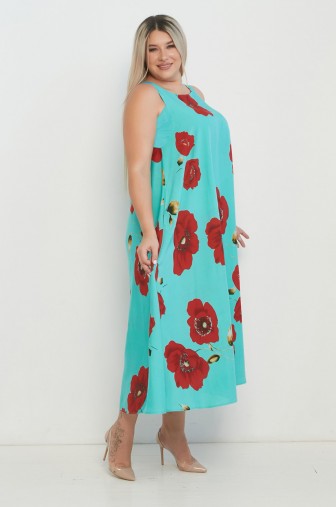 %Платье 1295: Цвет бирюзовый распродажа% фото: #1