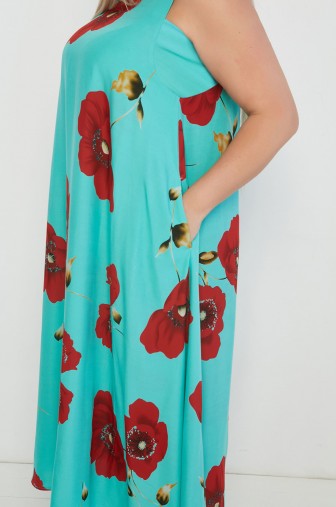 %Платье 1295: Цвет бирюзовый распродажа% фото: #1