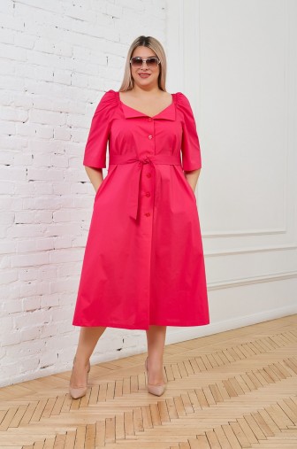 %Платье 1310: Цвет фуксия распродажа% фото: #1